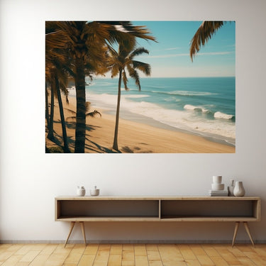 Beach Painting Palm Tree